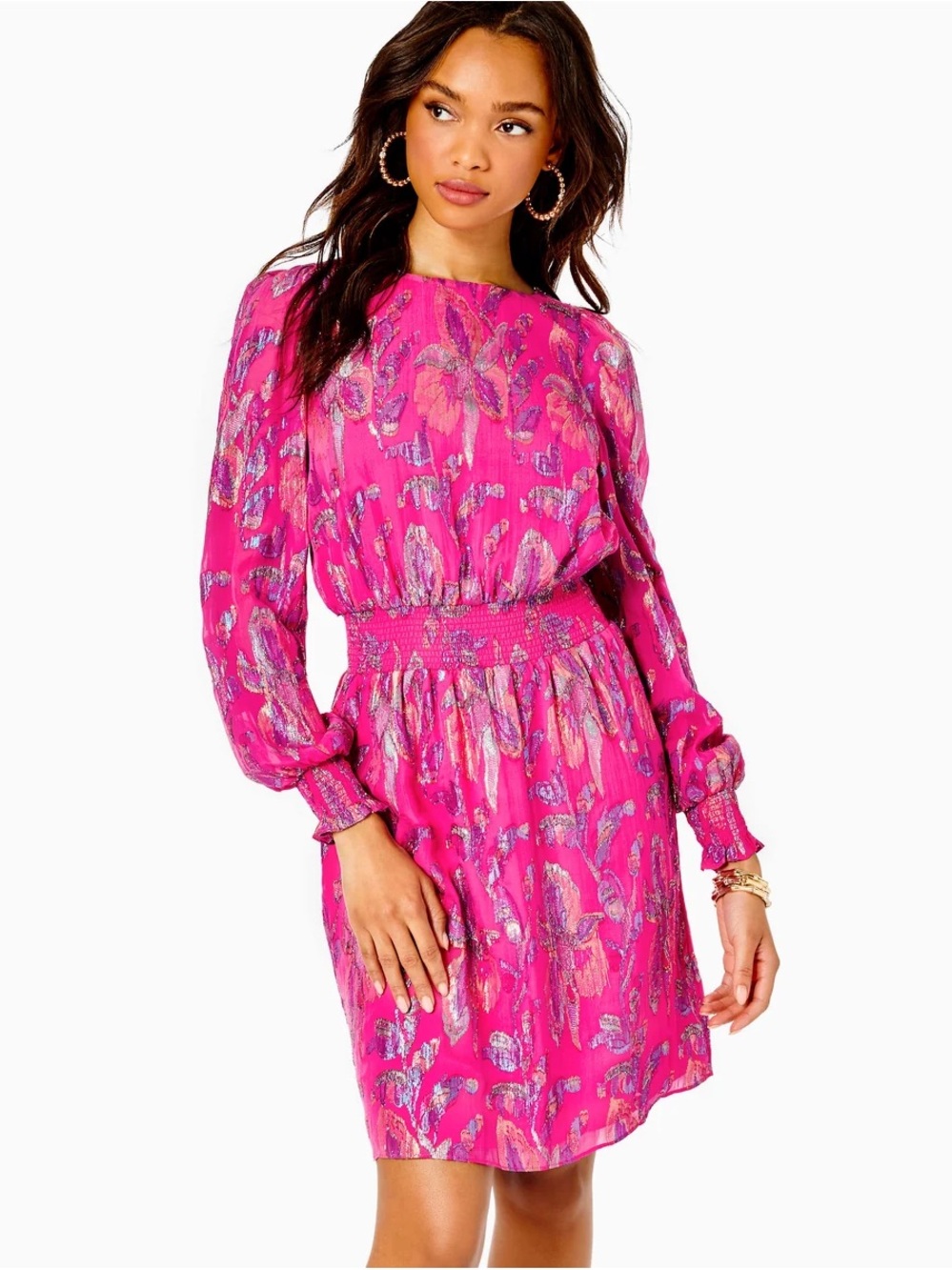 LILLY PULITZER Cosita Silk Dress Acai
Berry Rainbow Multi Floral Size 00